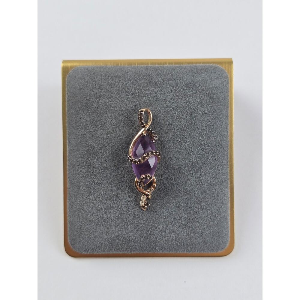 Le Vian 14K Strawberry Gold Grape Amethyst Pendant - 1 loose Quartz stone